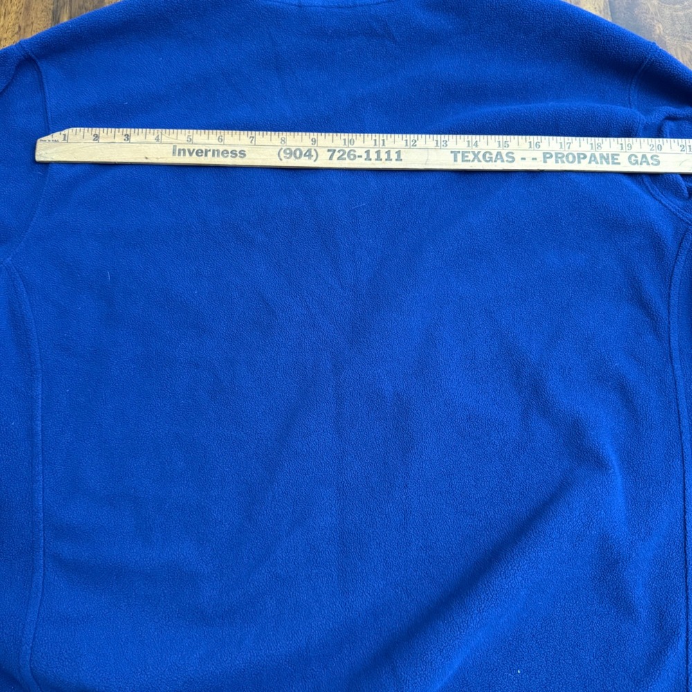 Eddie Bauer‎ Mens Blue Fleece 1/4 Zip Pullover Sweatshirt Top XXL Collard Pocket - Picture 10 of 10